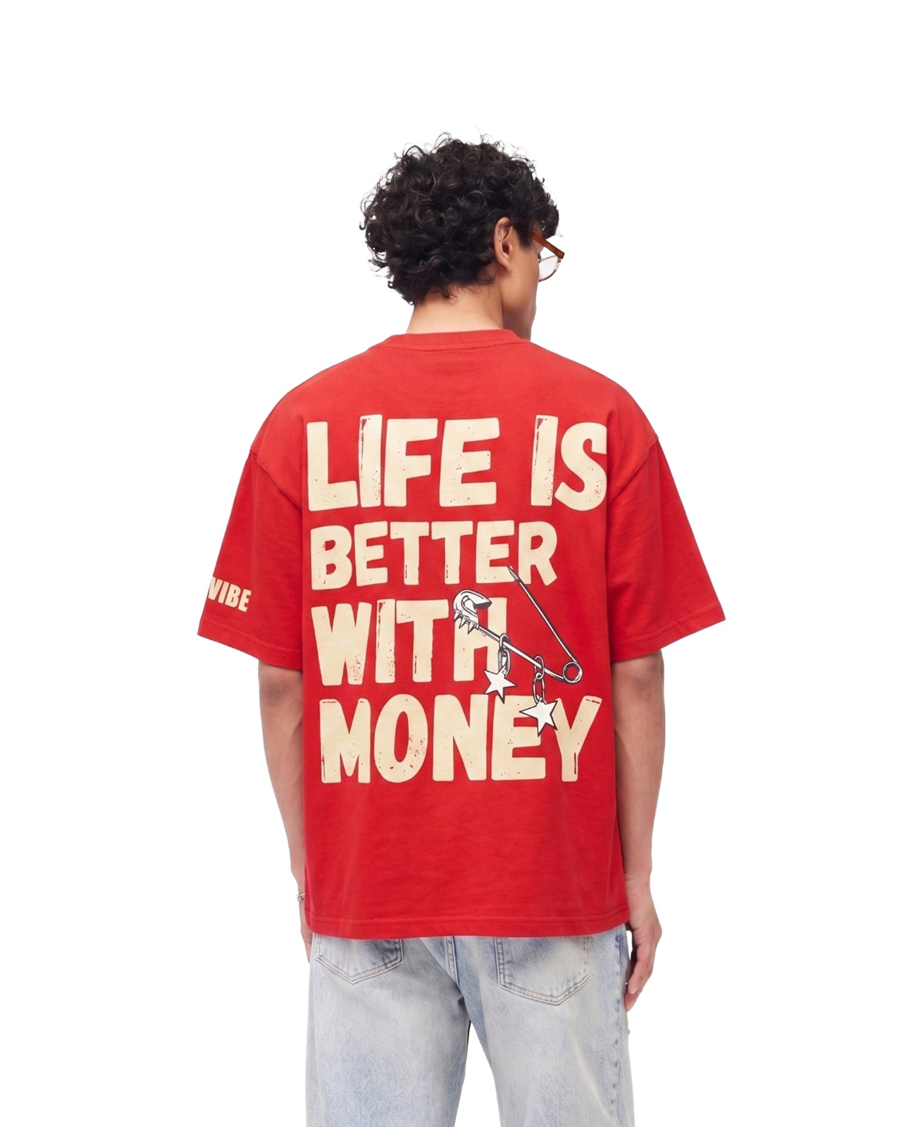LIFE IS BETTER WITH MONEY TEE RED